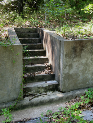 Old concrete stairs