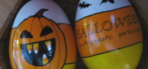 Halloween motif eggs